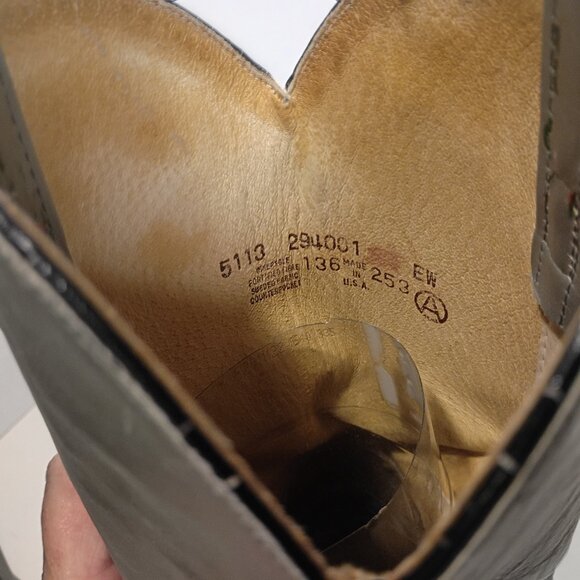 1980s ACME DINGO Western 14" Boots Men's 11D Style 5113 Gray Leather *Read - Picture 13 of 15